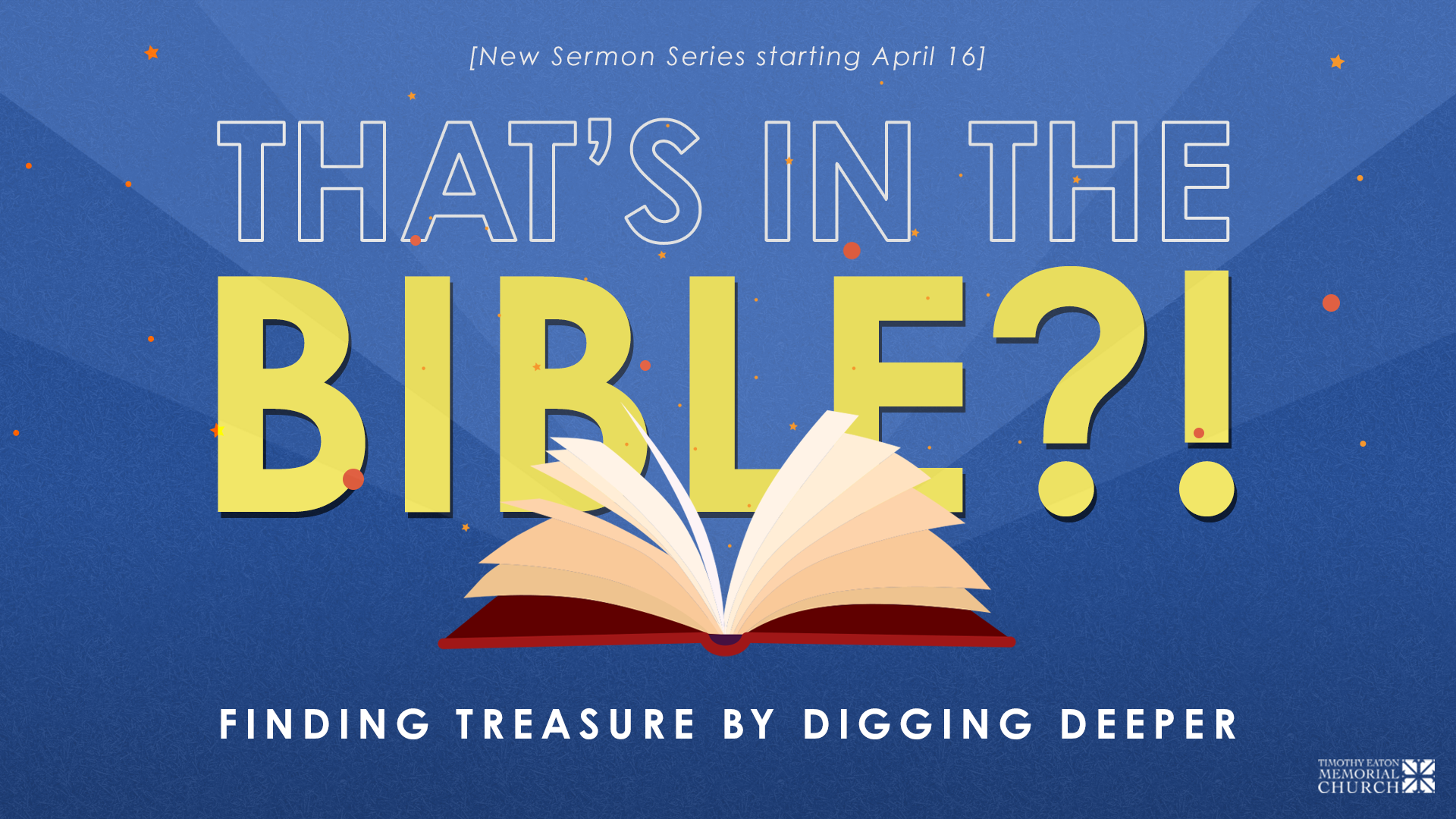 That's in the Bible